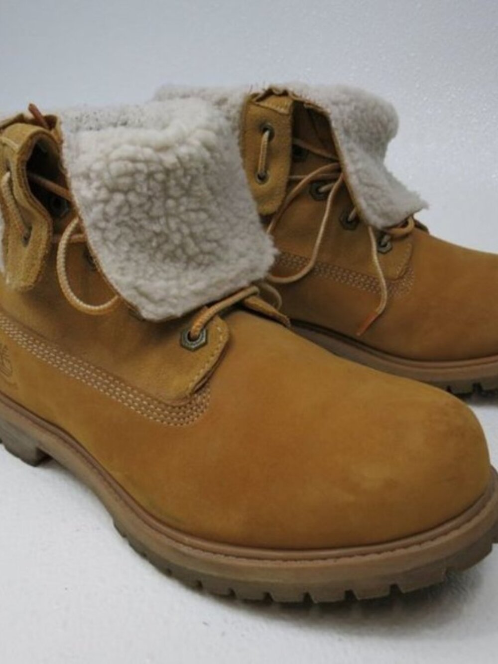 Timberland Waterproof Roll Up Nubuck Leather Boots Shoes Work Women's 9.5 M